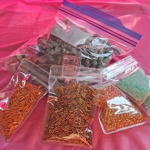 Crafters Huge Bag of Mostly Gemstone Beads and Seed Beads